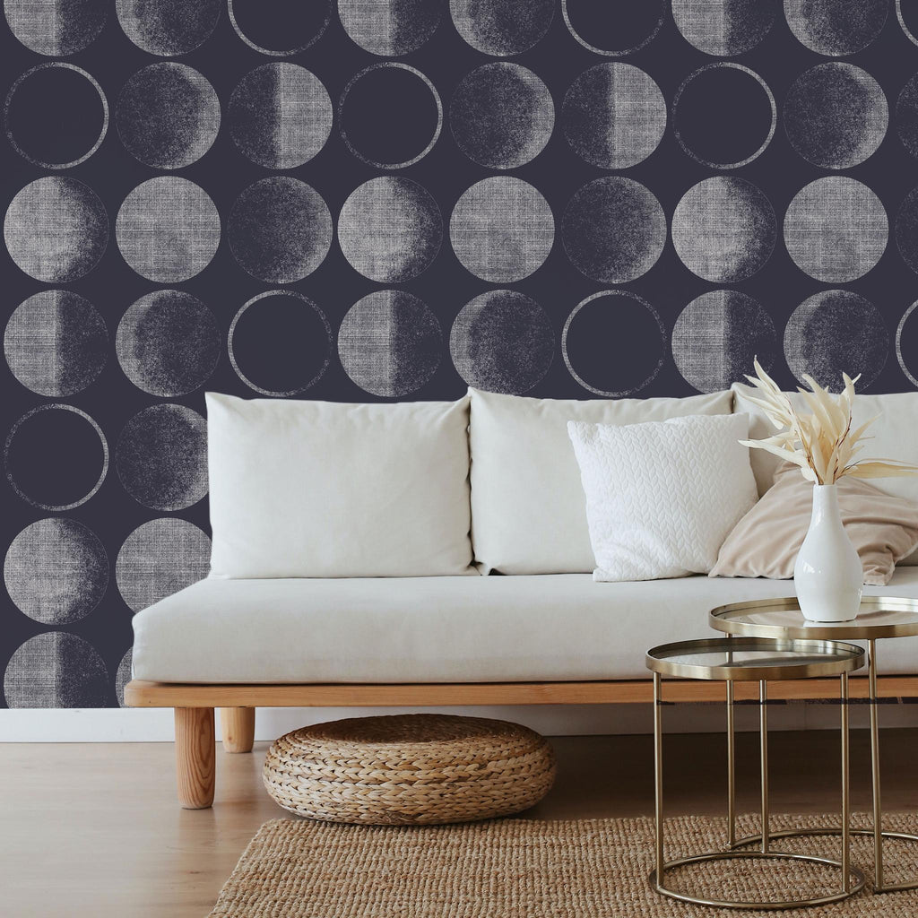 DecoratorsBest Lunar Navy Peel and Stick Wallpaper, 28 sq. ft.