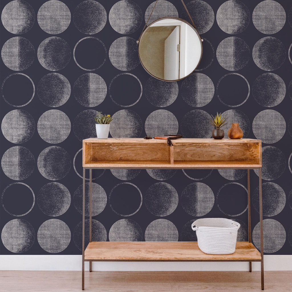 DecoratorsBest Lunar Navy Peel and Stick Wallpaper, 28 sq. ft.