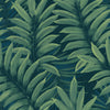 Decoratorsbest Peel And Stick Midnight Palms Green Wallpaper