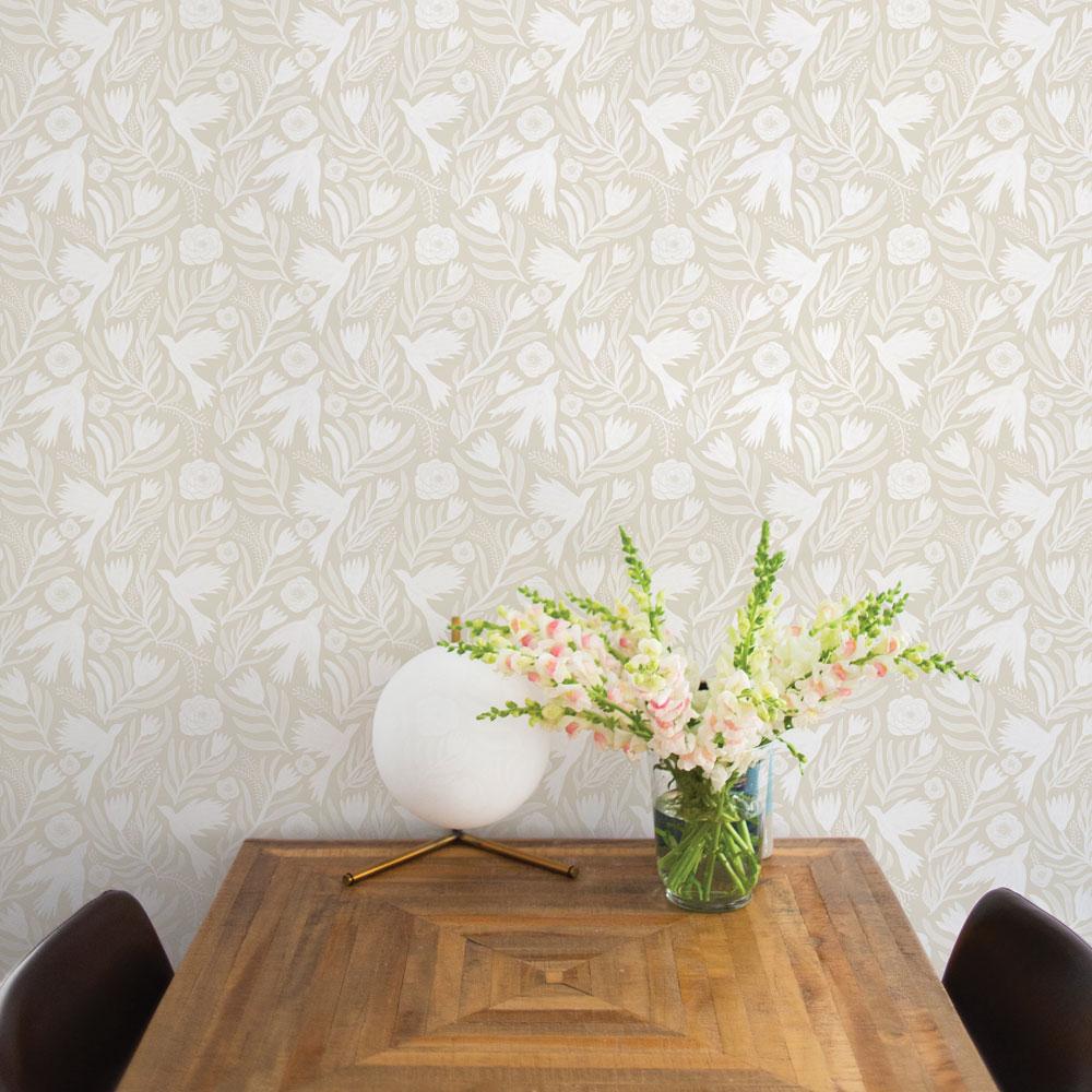 DecoratorsBest Dove Neutral Peel and Stick Wallpaper, 28 sq. ft.