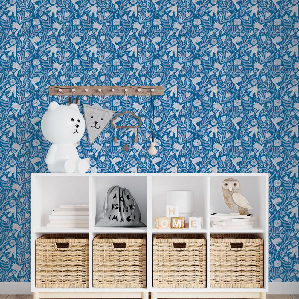 DecoratorsBest Dove Blue Peel and Stick Wallpaper, 28 sq. ft.