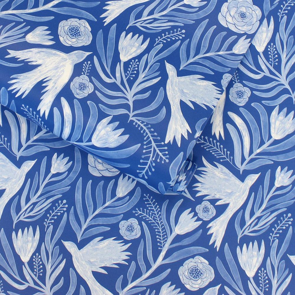 DecoratorsBest Dove Blue Peel and Stick Wallpaper, 28 sq. ft.