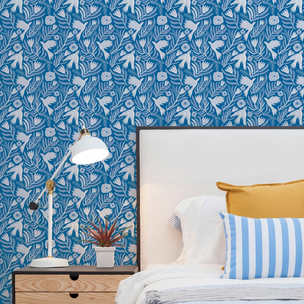 DecoratorsBest Dove Blue Peel and Stick Wallpaper, 28 sq. ft.