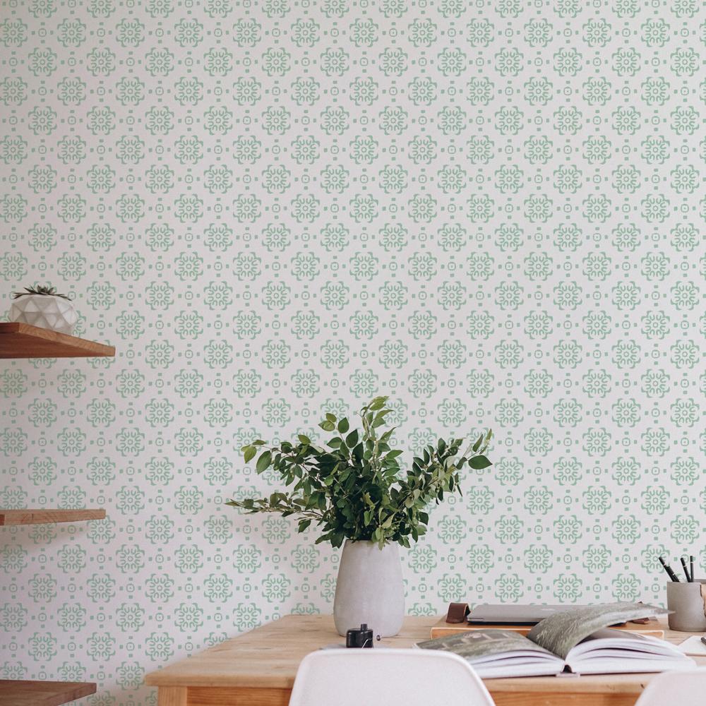 DecoratorsBest Faux Tile Green Peel and Stick Wallpaper, 28 sq. ft.