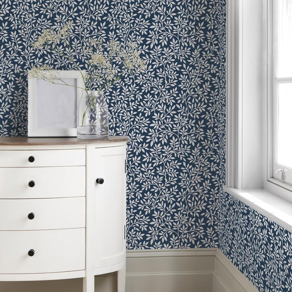 DecoratorsBest Victorian Garden Blue Peel and Stick Wallpaper, 28 sq. ft.