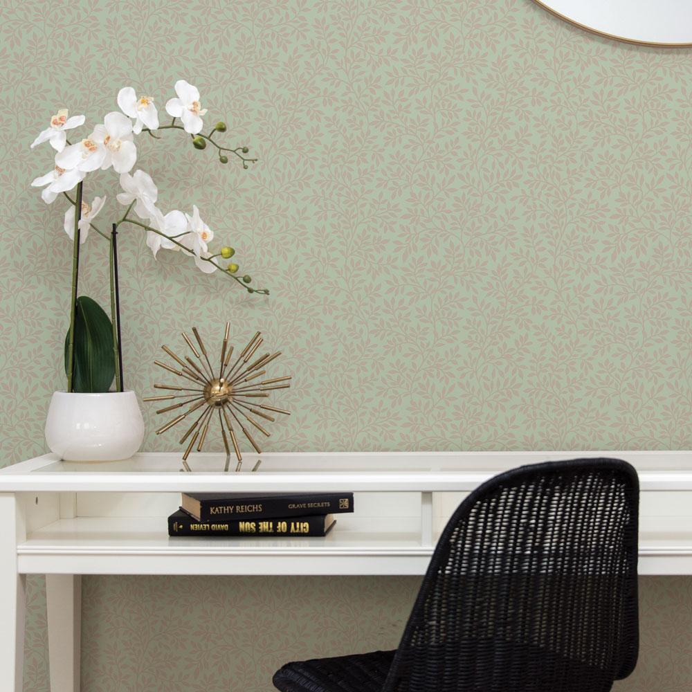 DecoratorsBest Victorian Garden Teal Peel and Stick Wallpaper, 28 sq. ft.