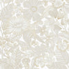 Decoratorsbest Metallic Garden White Peel And Stick Wallpaper, 28 Sq. Ft.