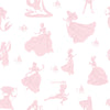 Roommates Disney100Thanniversary Princesses Peel And Stick Pink Wallpaper