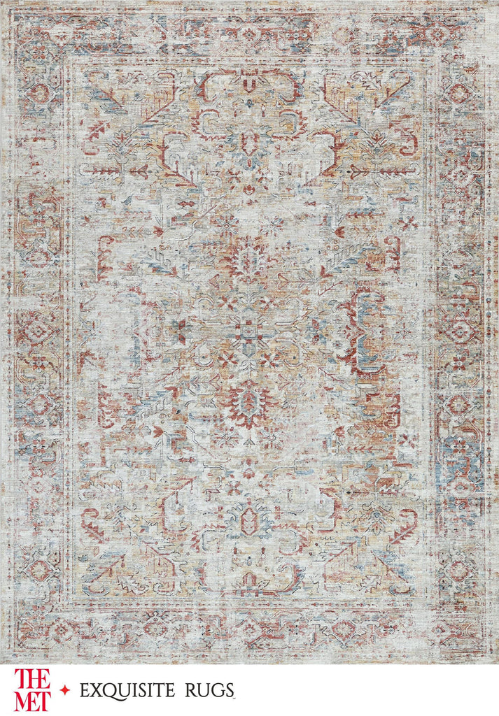 Exquisite Rugs The Met X Exquisite Rugs Antique Loom 5591 Cream/Rust 10' x 14' Area Rug