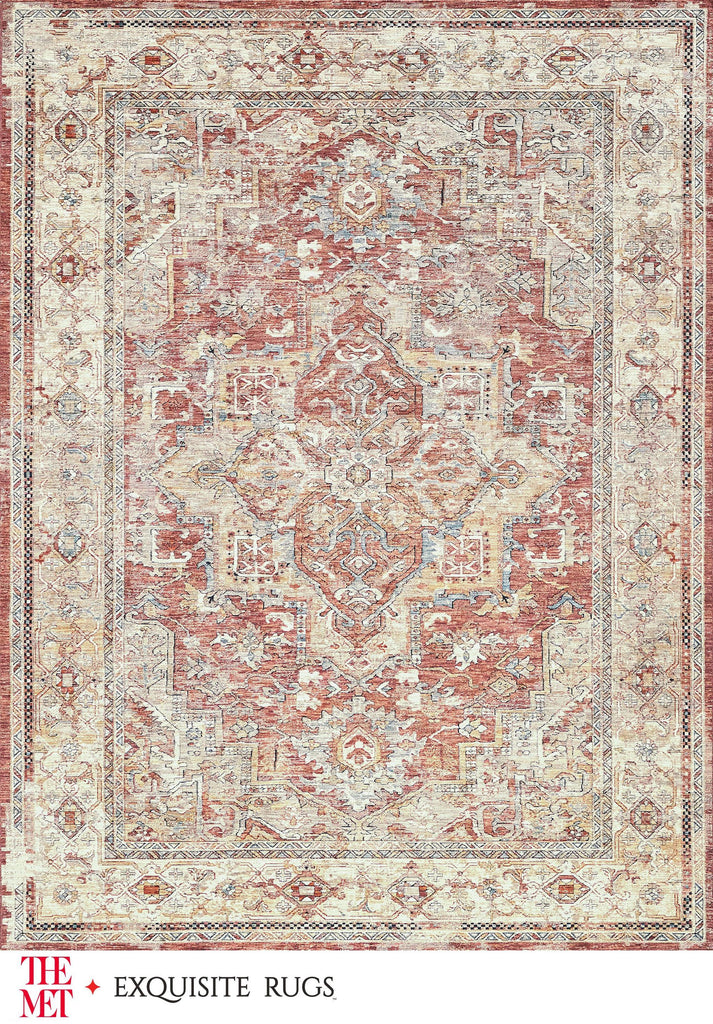 Exquisite Rugs The Met X Exquisite Rugs Antique Loom 5600 Rust/Beige 12' x 15' Area Rug