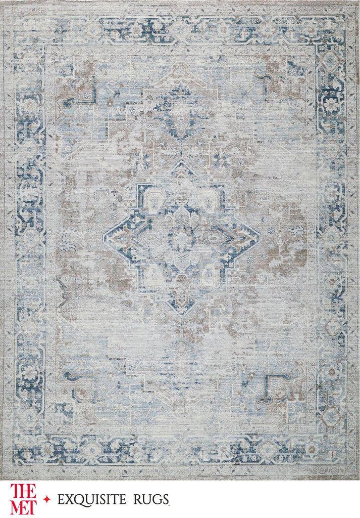 Exquisite The Met X Exquisite Rugs Vintage Looms Rust/Navy Area Rug 0.02'X12.0' Rug