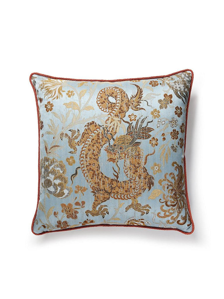 Scalamandre Dragon Tableau Copper Sky Pillow