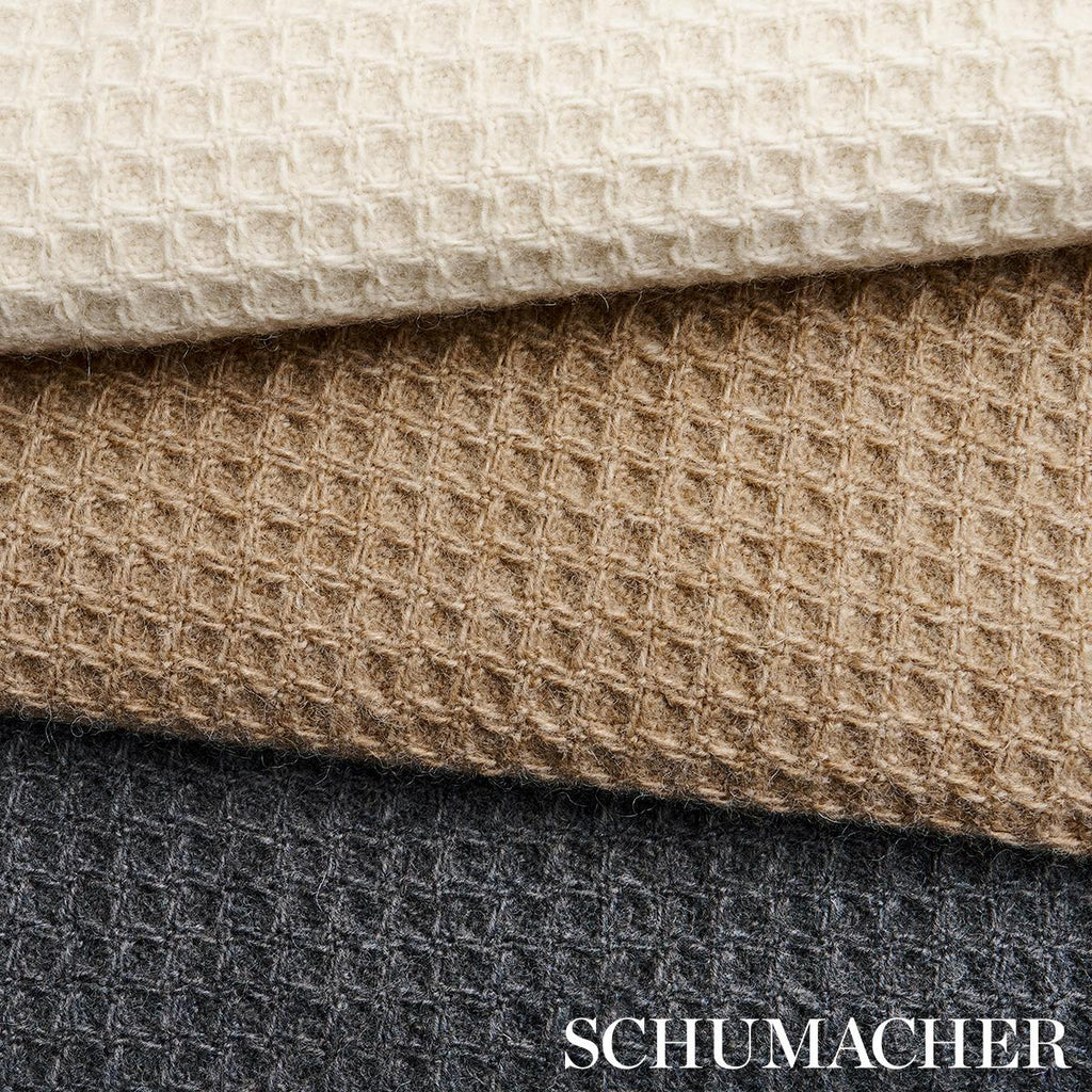 Schumacher Walden Wool Texture Ivory Fabric