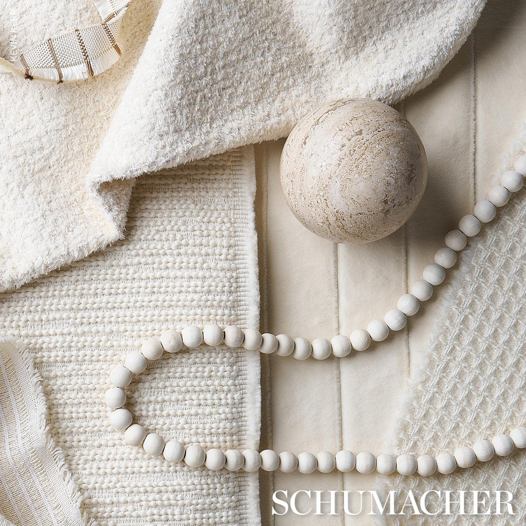 Schumacher Walden Wool Texture Ivory Fabric