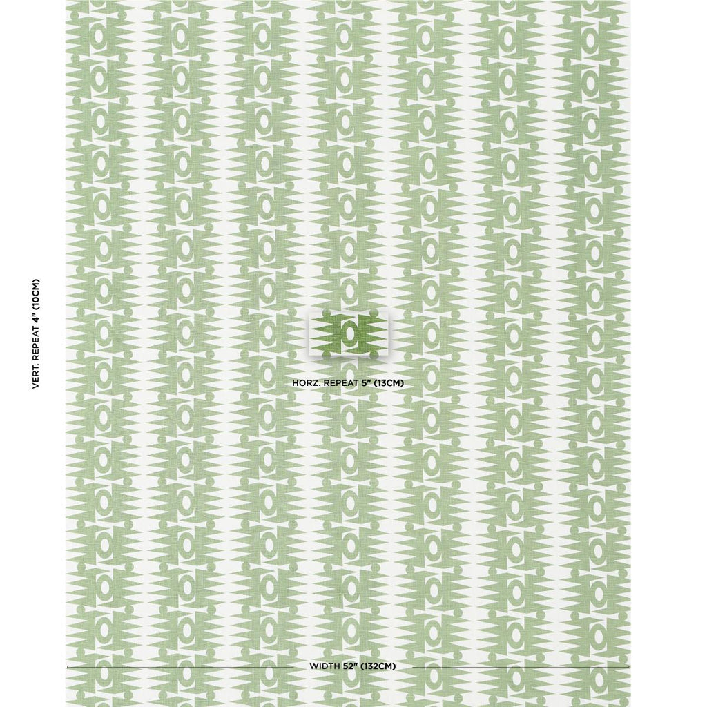 Schumacher Ra Green Fabric