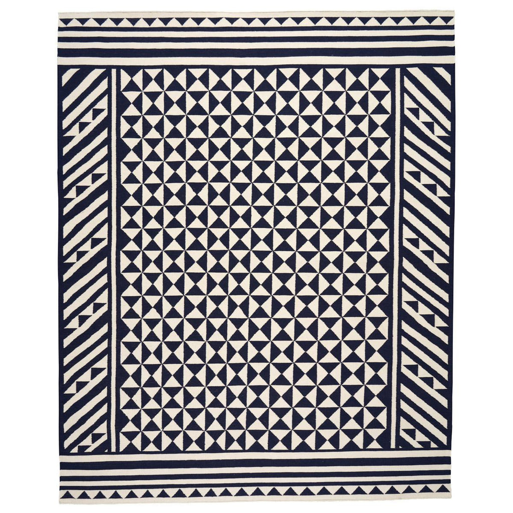 Schumacher Caravanne Indoor/Outdoor Navy 10' x 8' Rug