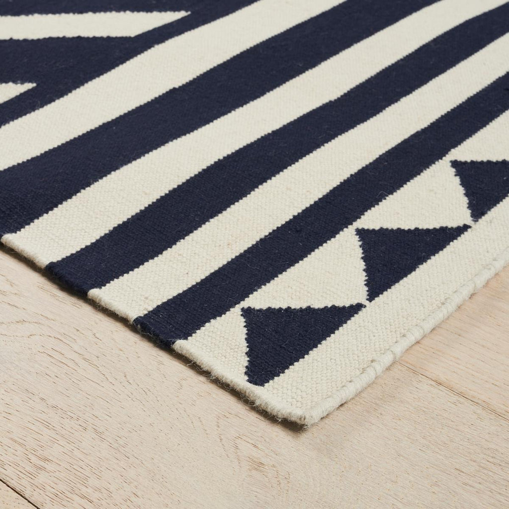 Schumacher Caravanne Indoor/Outdoor Navy 10' x 8' Rug