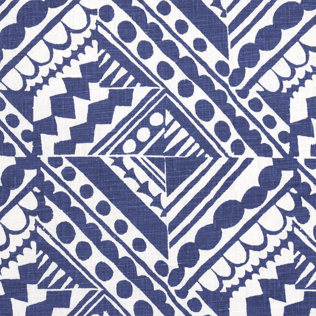 Schumacher Topsy Turvy Navy Fabric