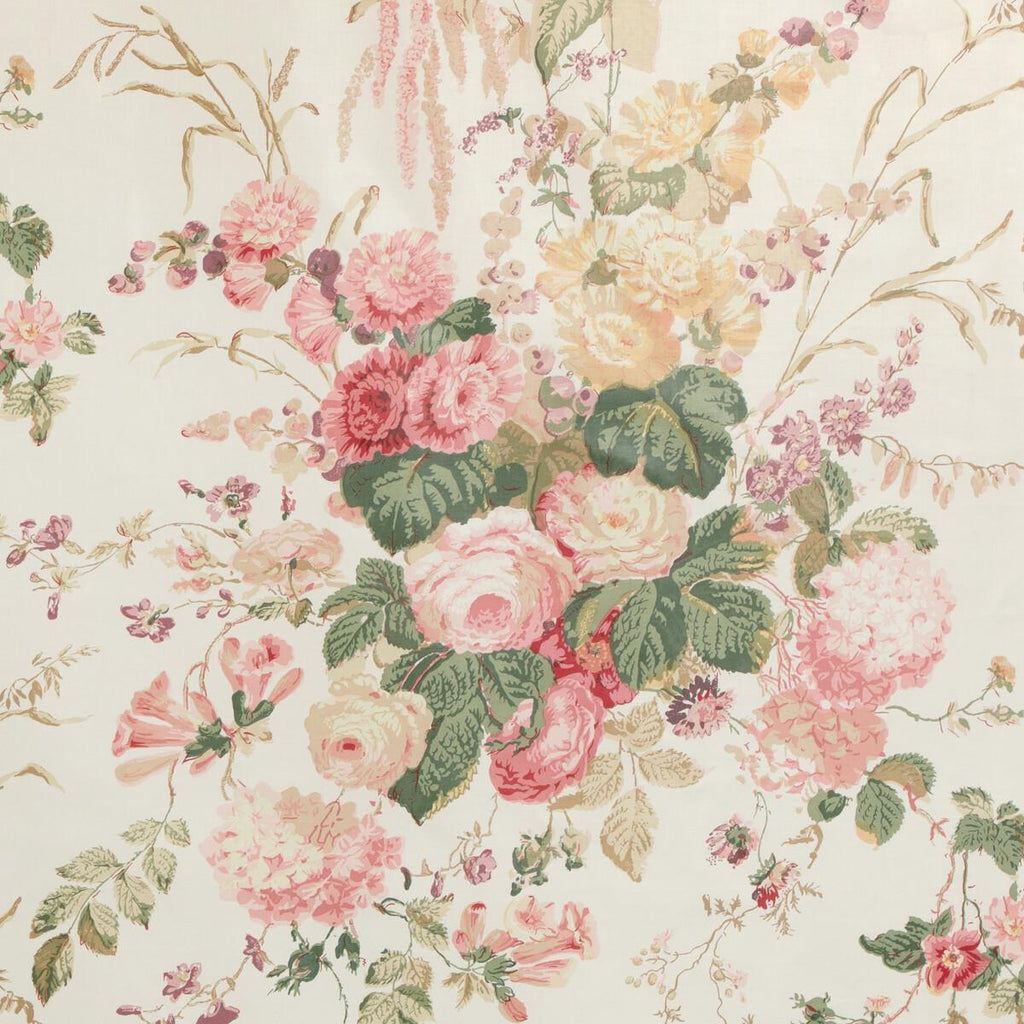 Lee Jofa FLORAL BOUQUET PINK/IVY Fabric