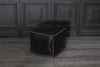 Peninsula Home Square Ottoman Stiched Black