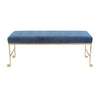 Peninsula Home Justin Bench Navy Velvet