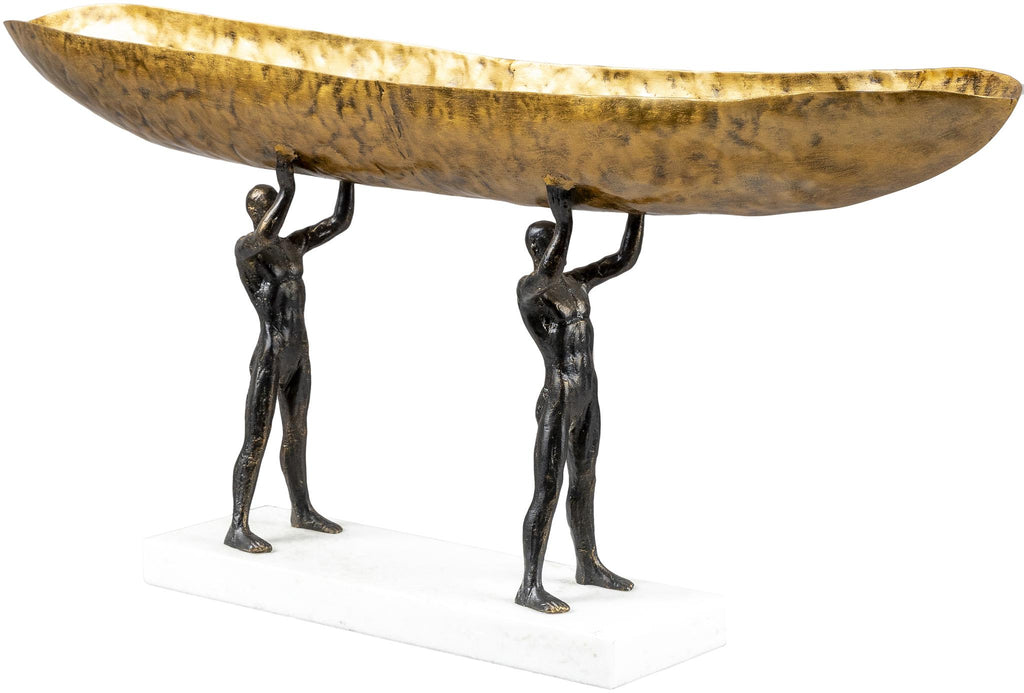 Surya Homo sapiens HOS-001 Metallic - Gold 12"H x 25"W x 4"D Decorative Accent