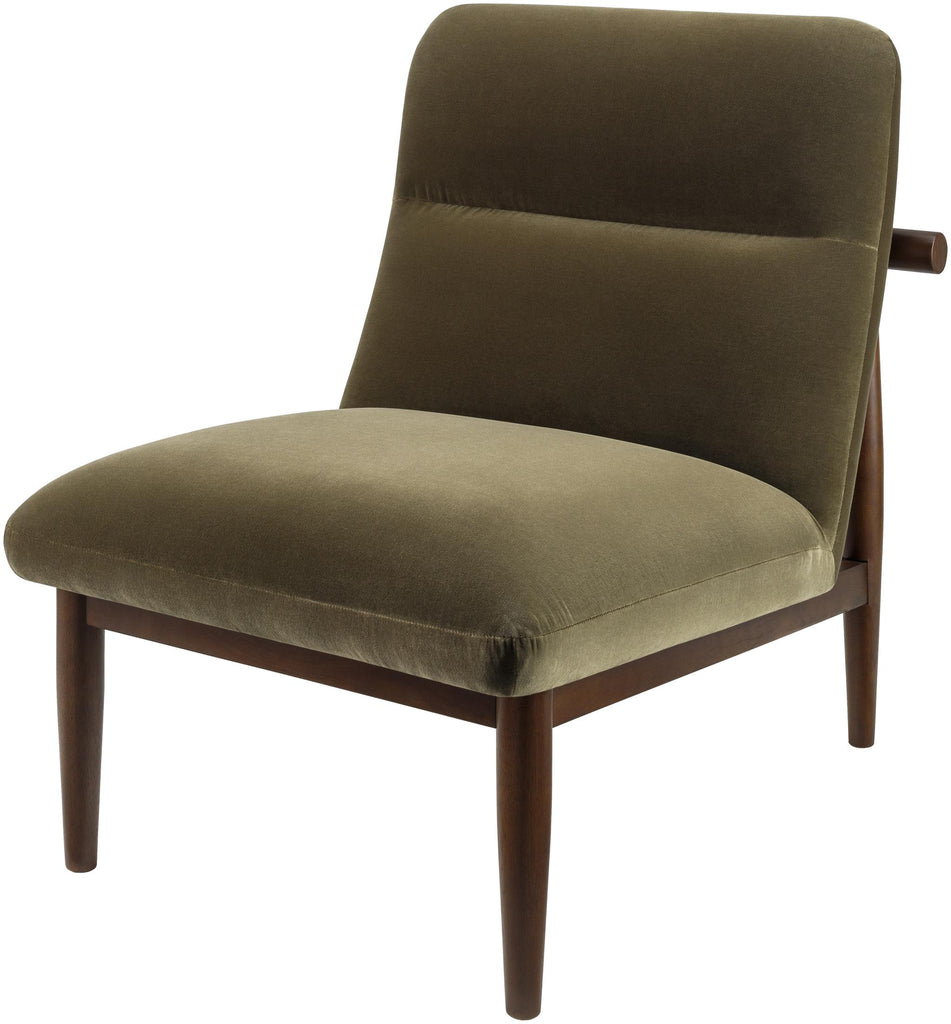 Surya Marsick MSK-002 Olive Wood 34"H x 29"W x 33"D Accent Chair