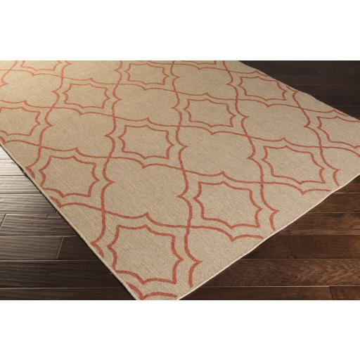 Surya Alfresco ALF-9588 Brick Red Light Brown 3'7" x 5'7" Rug