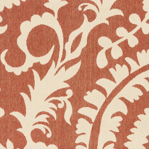 Surya Alfresco ALF-9613 Brick Red Light Beige 7'3" Square Rug