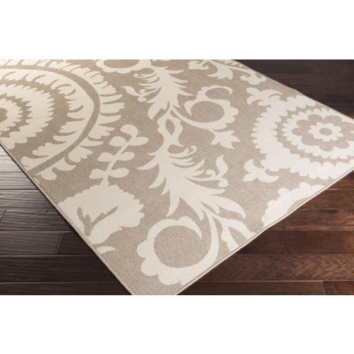 Surya Alfresco ALF-9616 Light Beige Light Brown 7'3" Square Rug