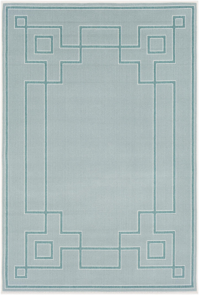 Surya Alfresco ALF-9655 Pale Blue Teal 8'10" Square Rug