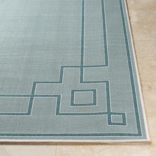 Surya Alfresco ALF-9655 Pale Blue Teal 8'10" Square Rug