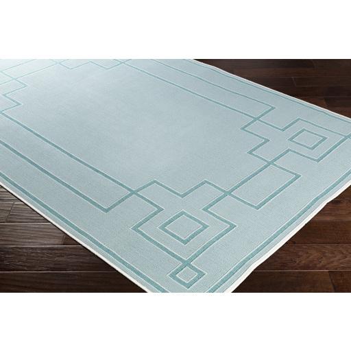 Surya Alfresco ALF-9655 Pale Blue Teal 8'10" Square Rug