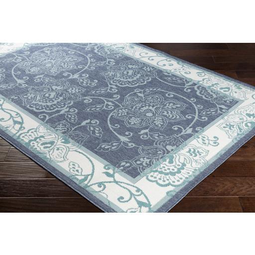 Surya Alfresco ALF-9660 Navy Pale Blue 8'10" Square Rug