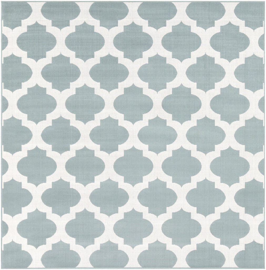 Surya Alfresco ALF-9664 Pale Blue White 8'10" Round Rug