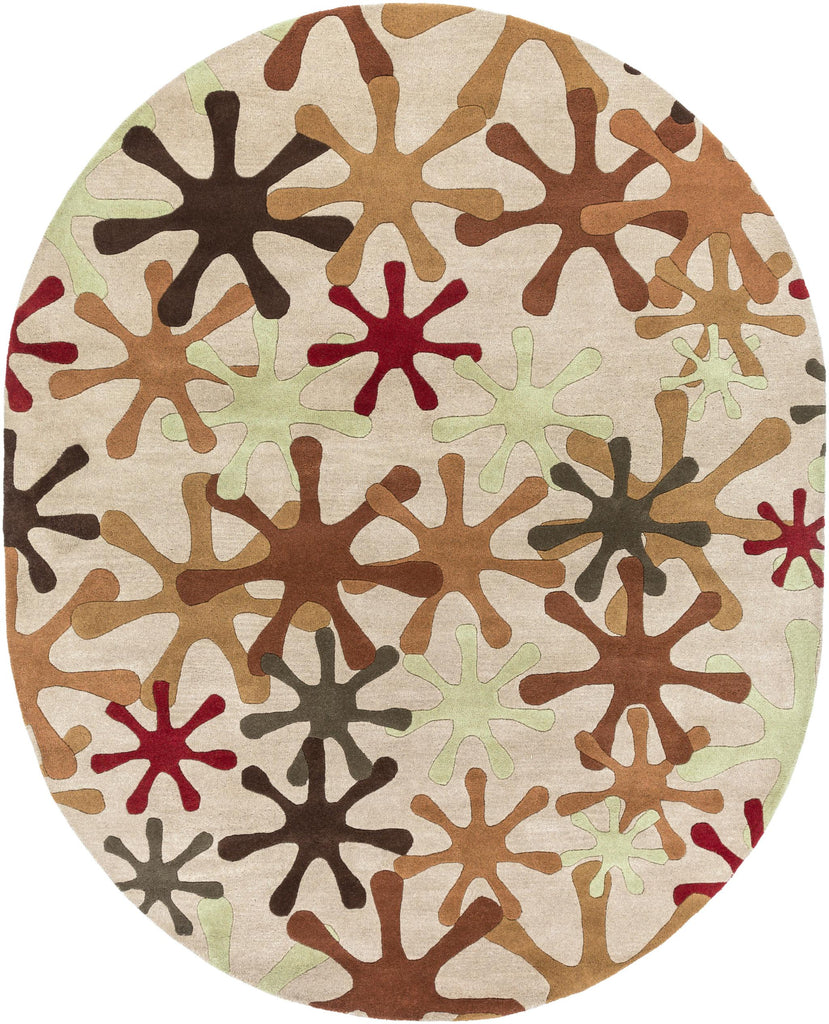 Surya Athena ATH-5019 Brick Red Brown 9'9" Round Rug