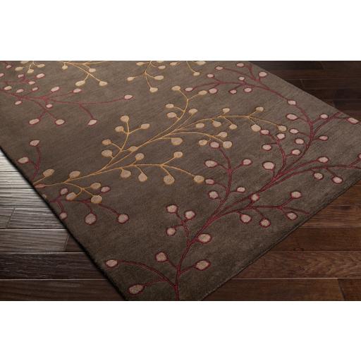 Surya Athena ATH-5052 Brown Burgundy 6' Round Rug