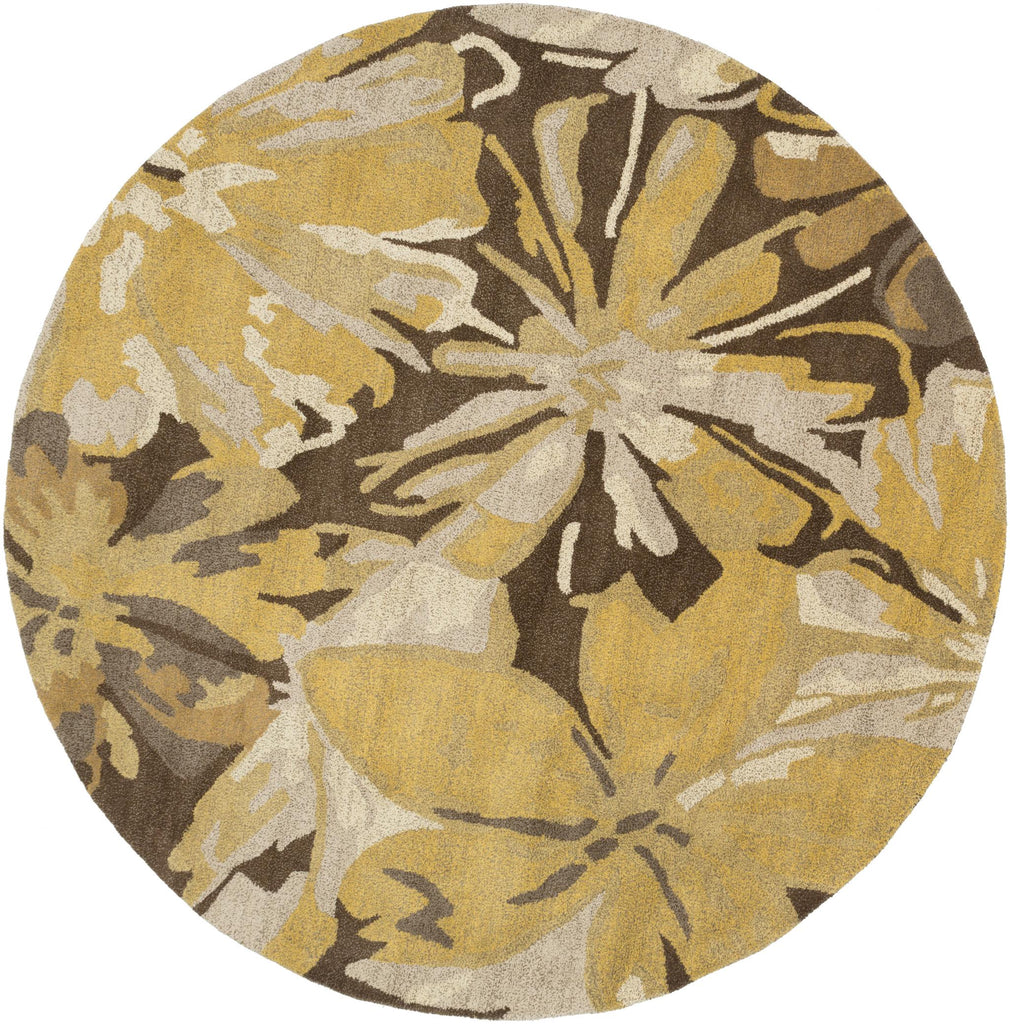 Surya Athena ATH-5115 Dark Brown Gray 9'9" Round Rug