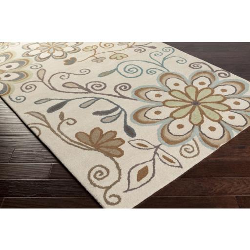 Surya Athena ATH-5123 Beige Black 9'9" Square Rug