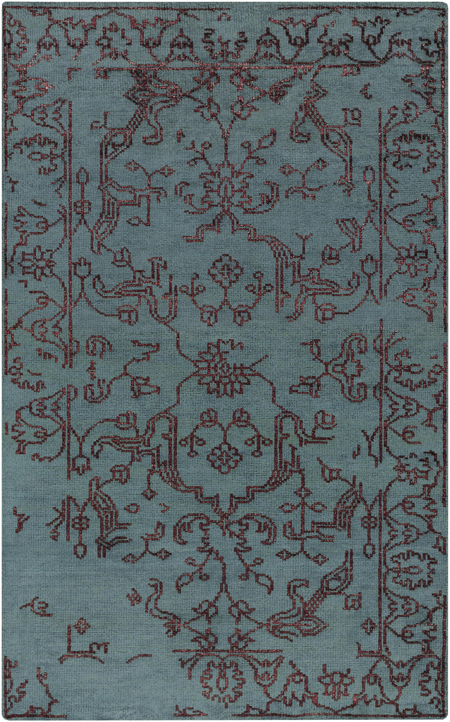 Surya Bagras BGR-6002 Burgundy Teal 2' x 3' Rug