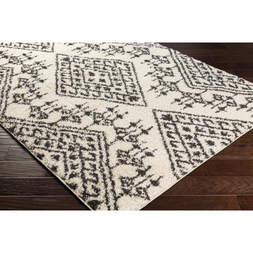 Surya Beni Shag BSH-2311 Black Cream 2'7" x 7'3" Rug