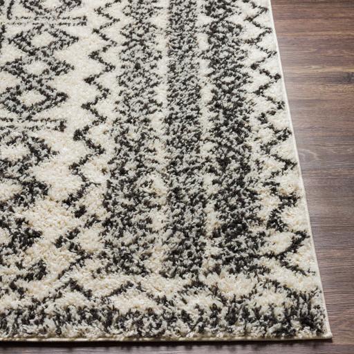 Surya Beni Shag BSH-2317 Black Cream 6'7" x 9' Rug