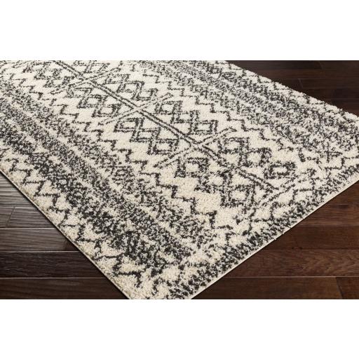 Surya Beni Shag BSH-2317 Black Cream 6'7" x 9' Rug