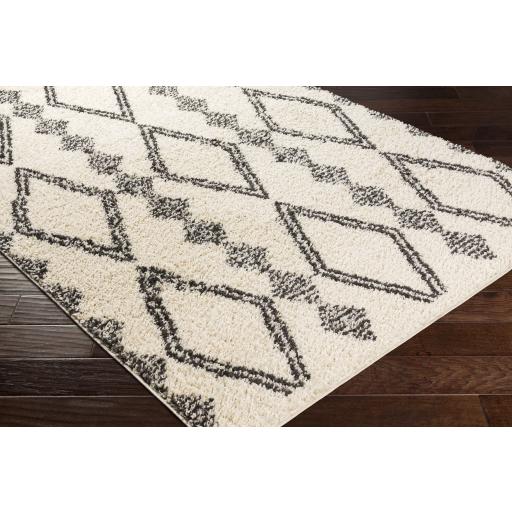 Surya Beni Shag BSH-2318 Black Cream 7'10" x 10' Rug