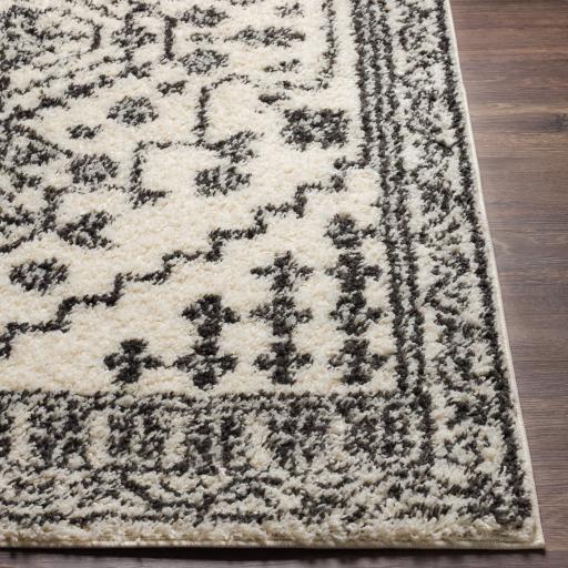 Surya Beni Shag BSH-2321 Black Cream 6'7" x 9' Rug