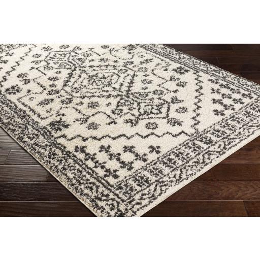 Surya Beni Shag BSH-2321 Black Cream 6'7" x 9' Rug