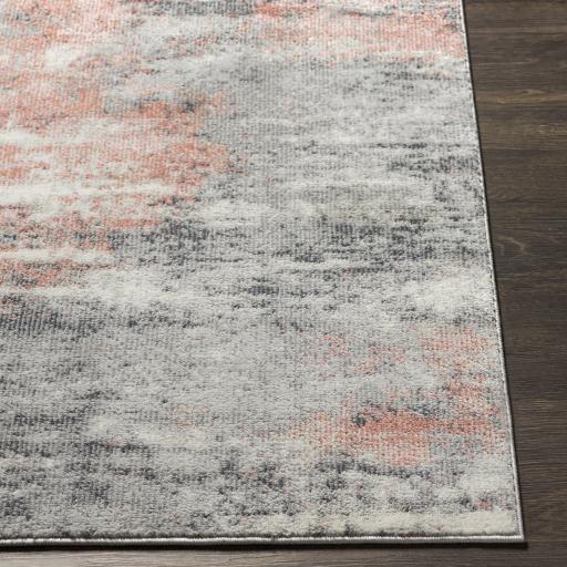 Surya Bilbao BBO-2304 Charcoal Dusty Coral 5'3" x 7' Rug