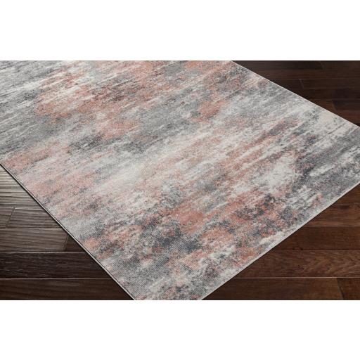 Surya Bilbao BBO-2304 Charcoal Dusty Coral 5'3" x 7' Rug