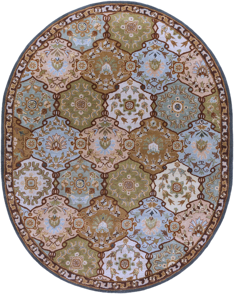 Surya Caesar CAE-1032 Brown Charcoal 9'9" Square Rug