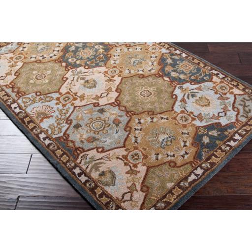 Surya Caesar CAE-1032 Brown Charcoal 9'9" Square Rug